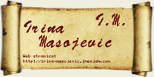 Irina Mašojević vizit kartica